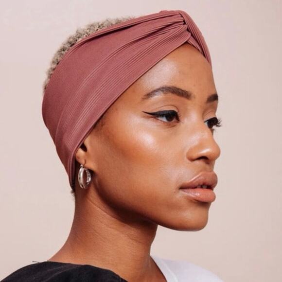 I’M WITH THE BAND Los Angeles Paloma Turban Headband Clay Rust Ribbed Knot NWOT - Picture 1 of 3